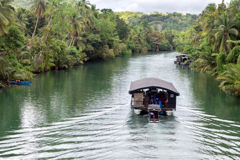 Floating buffet restaurant cruise on Loboc River Bohol
