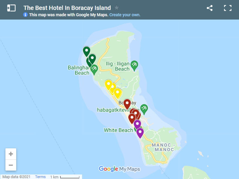The Best Hotel In Boracay Island map