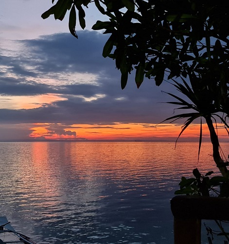 Admiring the beautiful sunset Camotes Island
