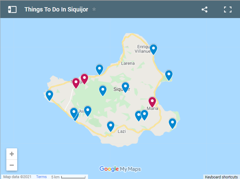 Things to do in Siquijor map