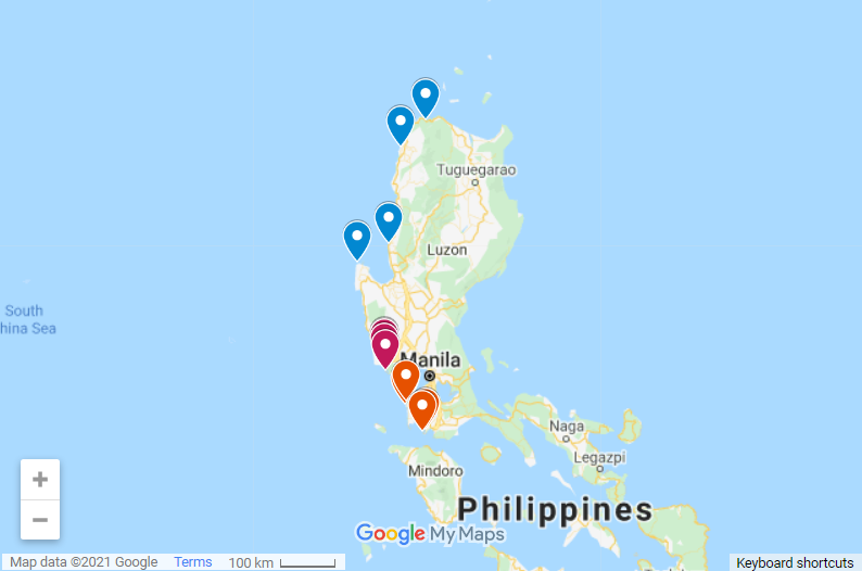 Best Beach Resort In Luzon map