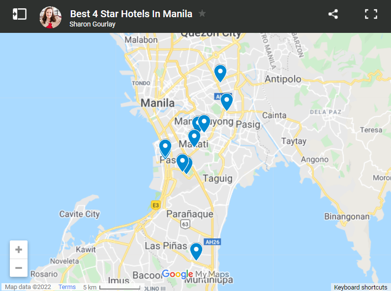 Best 4 Star Hotels In Manila map