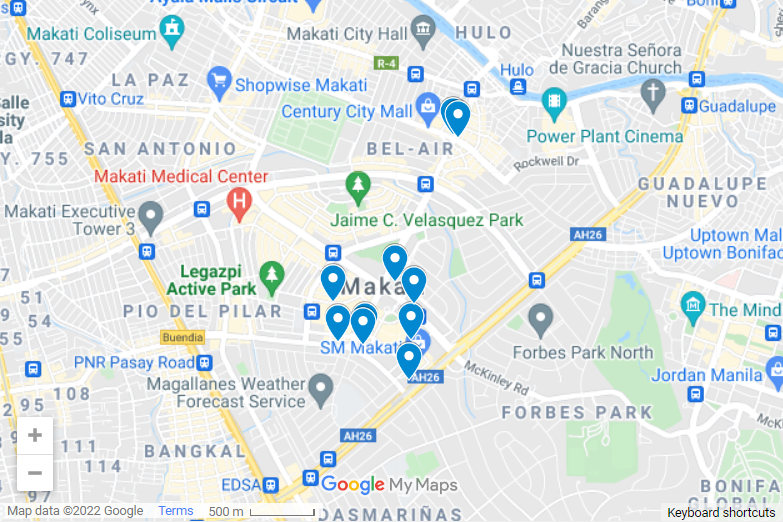 Best 5 Star Hotels In Makati map